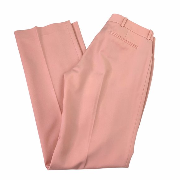 Tahari Arthur S Levine Pink Soft Career Dress Pants Mid Rise Straight Leg 6 - Picture 3 of 8